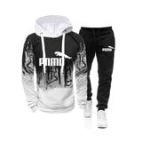 Casual Tracksuit Men 2 Pieces Sets Hooded Sweatshirts Spring Men's Clothes Pullover Hoodies Pants Suit Ropa Hombre Plus Size