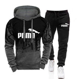 Casual Tracksuit Men 2 Pieces Sets Hooded Sweatshirts Spring Men's Clothes Pullover Hoodies Pants Suit Ropa Hombre Plus Size