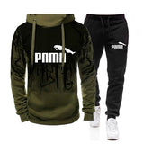 Casual Tracksuit Men 2 Pieces Sets Hooded Sweatshirts Spring Men's Clothes Pullover Hoodies Pants Suit Ropa Hombre Plus Size