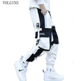 Streetwear pantalones cargo de harén multibolsillos para hombre, pantalones de chándal casuales de Hip Hop para hombre, pantalones Joggers, pantalones de moda Harajuku para hombres
