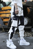 Streetwear pantalones cargo de harén multibolsillos para hombre, pantalones de chándal casuales de Hip Hop para hombre, pantalones Joggers, pantalones de moda Harajuku para hombres