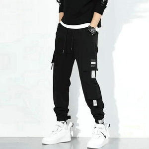 Streetwear pantalones cargo de harén multibolsillos para hombre, pantalones de chándal casuales de Hip Hop para hombre, pantalones Joggers, pantalones de moda Harajuku para hombres