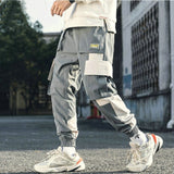 Streetwear pantalones cargo de harén multibolsillos para hombre, pantalones de chándal casuales de Hip Hop para hombre, pantalones Joggers, pantalones de moda Harajuku para hombres